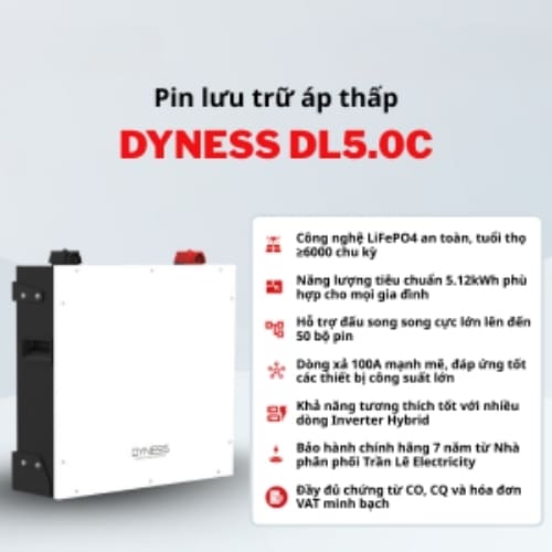 Pin Lưu Trữ Dyness DL5.0C Áp Thấp